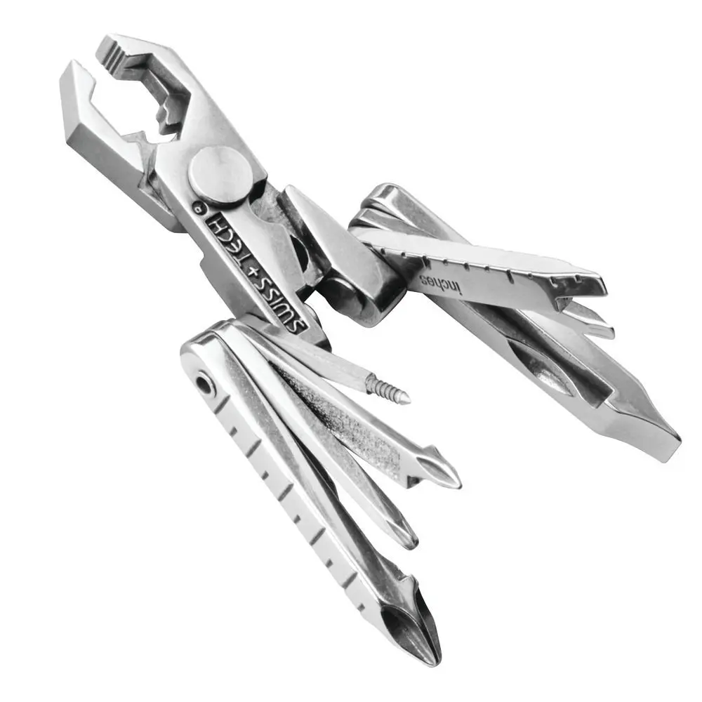 

New Useful Polished Stainless Steel 19-in-1 Micro Pocket Multi-Function tool for Camping, Outdoors, Hardware Pilers