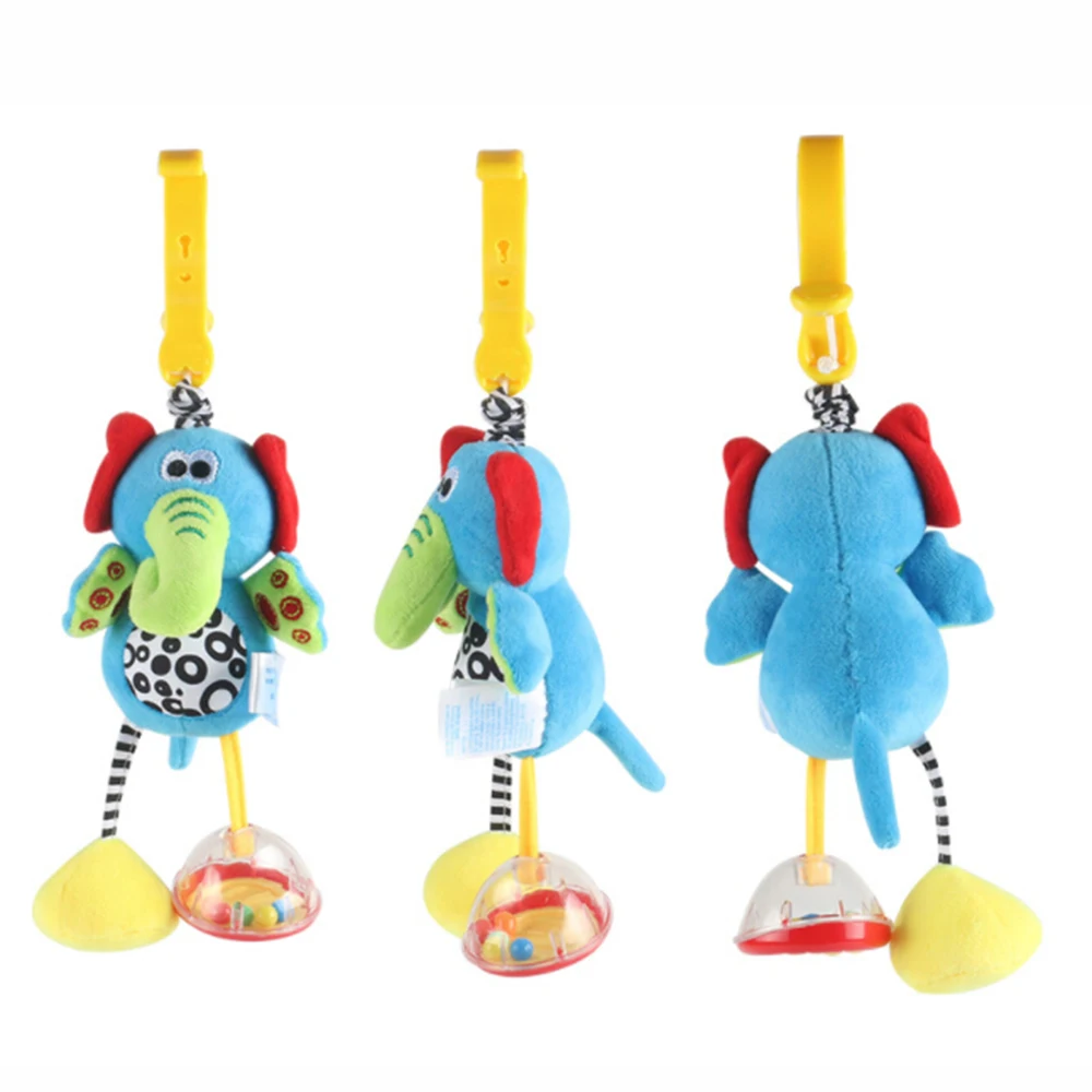 

Baby Rattles children rattle soft plush animal hanging toy doll stroller crib hanging wind chime lion, elephant 0-3 years music