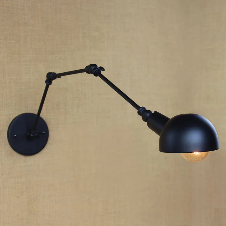 loft black Industrial style Retro vintage sole head of a bed Outlets lobby hotel bedroom Antique decorative wall lamp decor