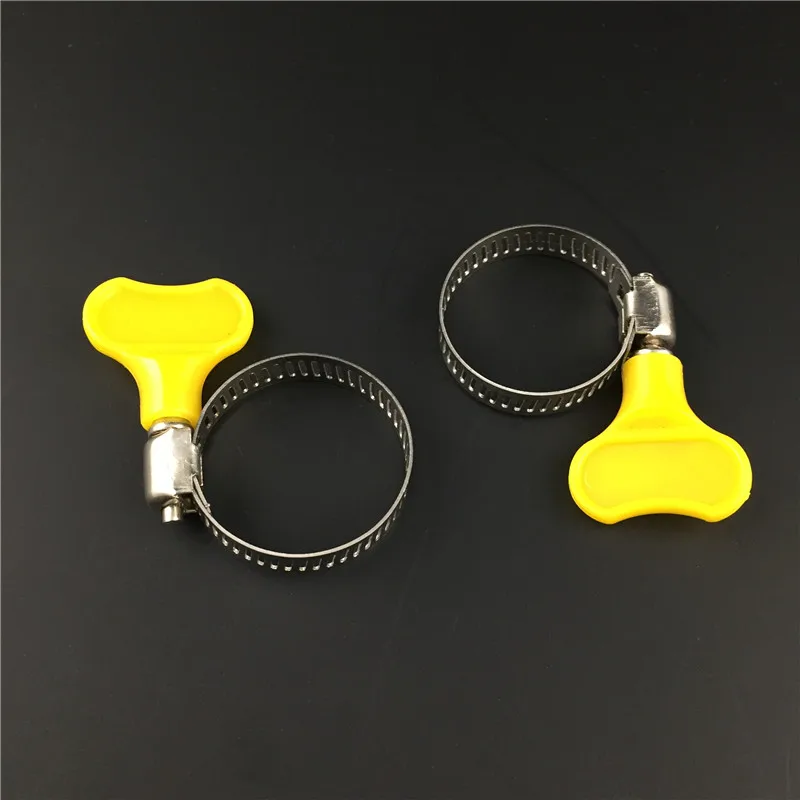 2pcs 8-12mm10-16mm13-19mm16-25mm19-29mm Type Pipe Clamps with handle, Stainless steel hose Clamp  (6)