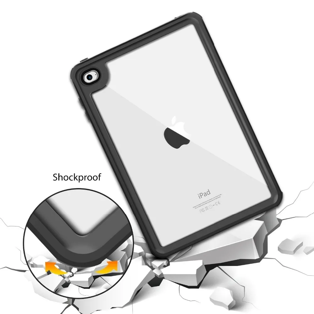 IP68-Waterproof-Case-For-iPad-mini-4-Shockproof-Dustproof-Anti-scratch-Cover-Skin-Black (1)