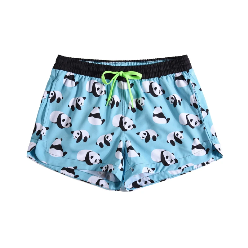 Quick-drying Shorts Beach Womens Panda Printed Drawstring Elastic Tape Loose Board Shorts Bermuda 2019 Summer Holiday Seaside Quick-drying Shorts Beach Womens Panda Printed Drawstring Elastic Tape Loose Board Shorts Bermuda 2019 Summer Holiday Seaside