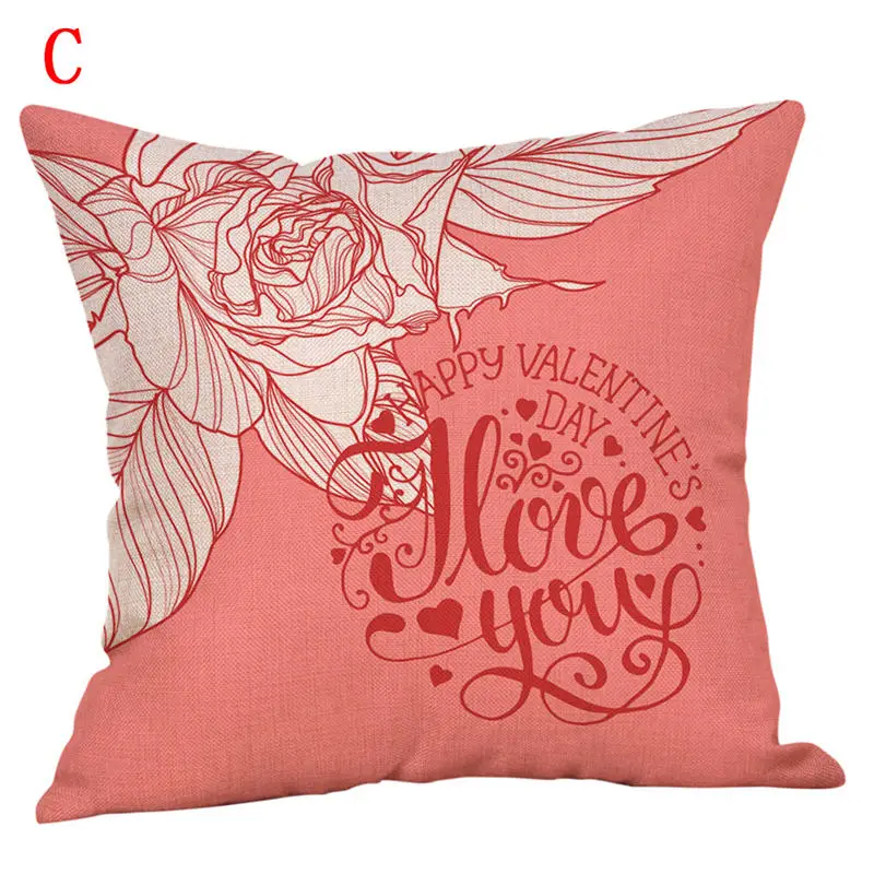 2019 NEW Happy Valentine's Day Throw Pillow Case Sweet Love Square Cushion Cover pillow covers decorative 40JA1809