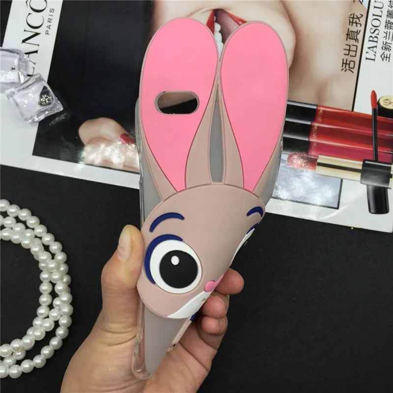 Lovely Cartoon Rabbit Case for Leagoo Kiicaa Power Soft TPU Phone Cases Back Cover 3D Funda Pink Coque Capa