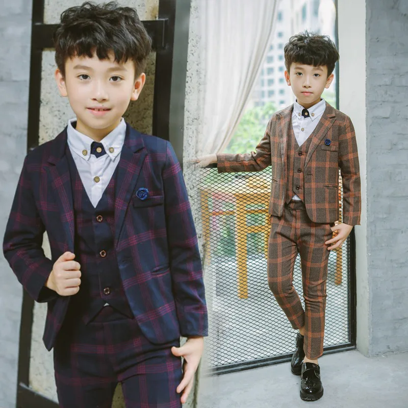 

Boys winter suits thicken velvet kids Wedding costume blazer Suits baby Boys Formal School uniform Single Breasted suits set