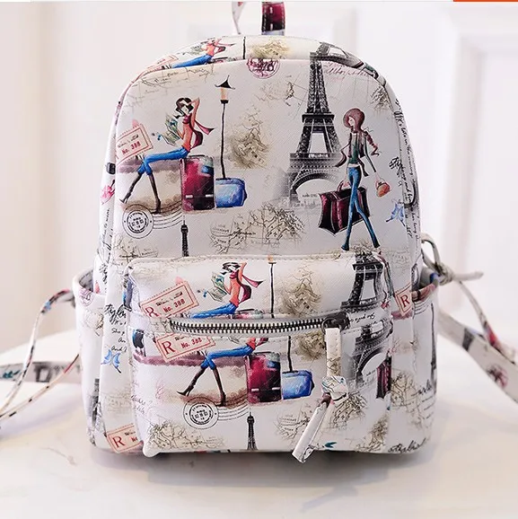 Fashion 2016 Kids Backpack Casual Paris Eiffel Tower Backpack for