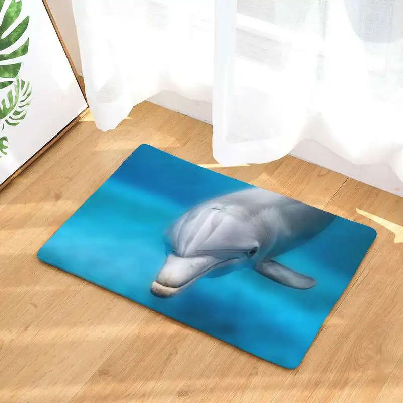 CAMMITEVER коврик для ног, стула для йоги, игровой коврик для ванной комнаты, коврик для прихожей, Прямоугольный Коврик для украшения дома, Дельфин в синем море - Цвет: 2810-5