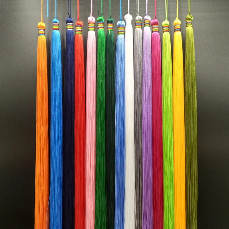 

2PCS 33CM Very Long Braid Tassel DIY Jewelry Home Textile Curtain Garment Decorative Making Charms Pendants Craft Tassels