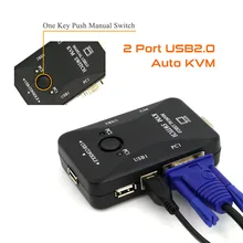 2 Ports USB KVM Switcher Mouse Video Keyboard Console VGA SVGA switch splitter Controllor 1920*1440 for 2 Computer Use 1 monitor