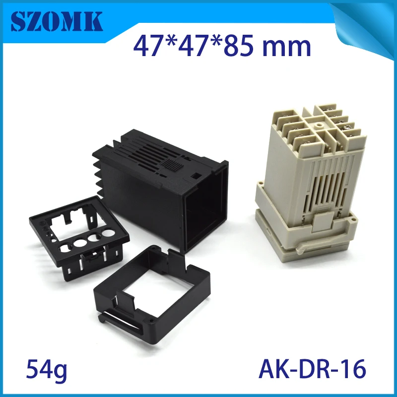 szomk plastic din rail enclosure PLC plastic box for electronics project instrument case junction box (8)