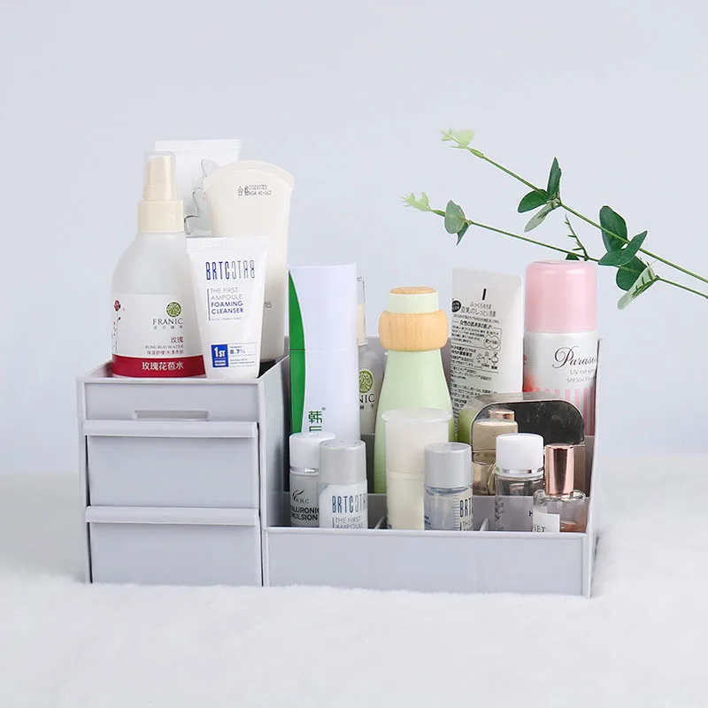 البلاستيك درج نوع مستحضرات التجميل صندوق تخزين مجوهرات عرض متعددة الوظائف المنزل الحديثة الحمام مستلزمات تخزين صندوق تخزين es