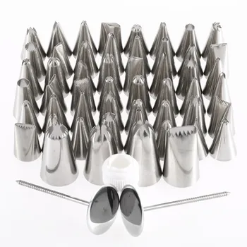 

52pcs Stainless Steel Bakery Pastry Tools Cream Cake Decorating Tips Icing Piping Nozzles Set Kitchen Cake Decorating Tools