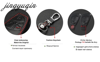 Keyforkess Cover portachiavi in pelle remota per Mercedes Benz A C E S ML CLK SLK classe CLS portachiavi custodia protettiva portachiavi - Jingyuqin Cover portachiavi in pelle remota per Mercedes Benz A C E S ML CLK