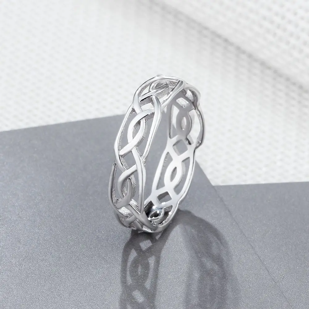100% 925 Sterling Silver Rings For Women Weaving Vintage Rings Romantic Gift to Lovers(JewelOra RI102824)
