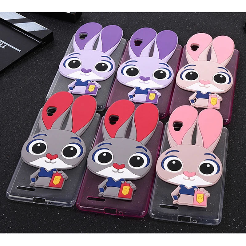Phone Case for Vivo V3 Cute 3D Rabbit Soft Back Case Cover for Vivo V3