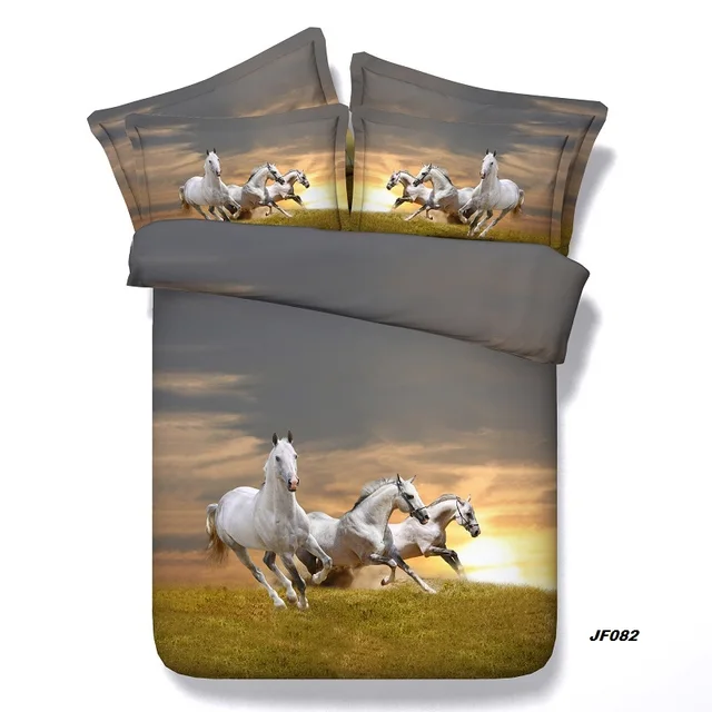 Buy 3D Horse Comforter Bedding set Horses design Queen size duvet cover bed