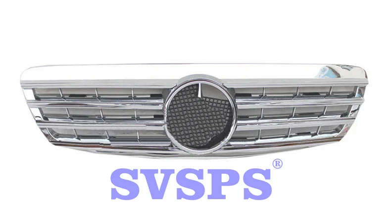Высокое качество ABS передняя средняя решетка для Mercedes Benz s-класс W220 S280 s300 s320 s350 s500 2000-2002 год - Цвет: Chrome