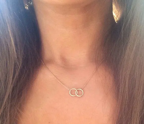 10pcs Gold Infinity Double Circle 