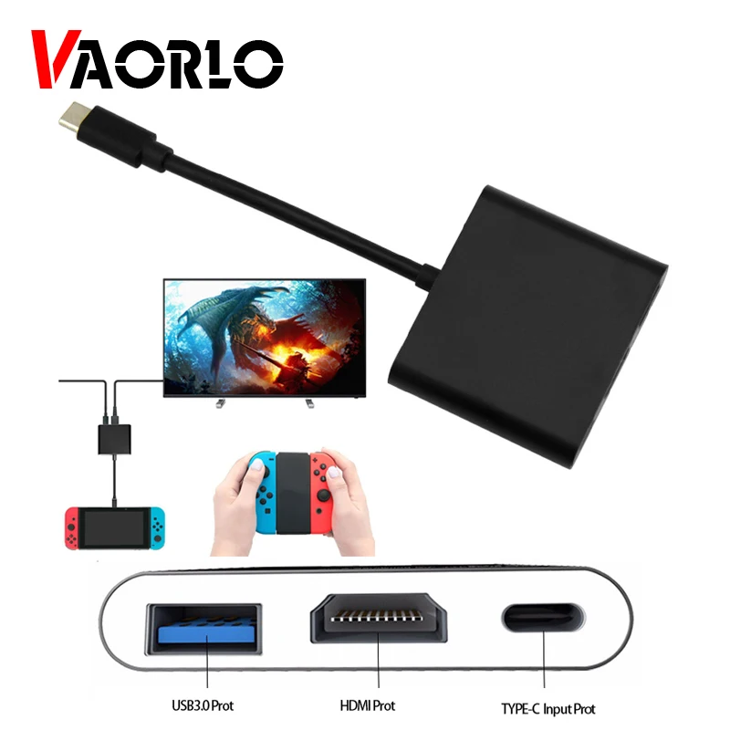 Адаптер-конвертер Type-C в HDMI HDMI/USB 3 0 1 для Nintendo Switch консоли ТВ видео цифровой