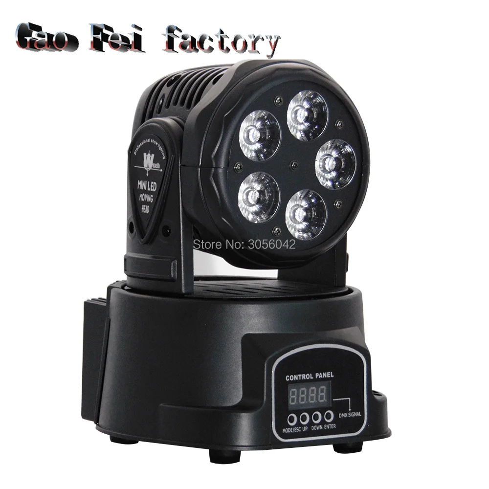 

5x15w RGBWA+UV 6in1 LED Mini Moving Head Light DMX Wash Light For Event