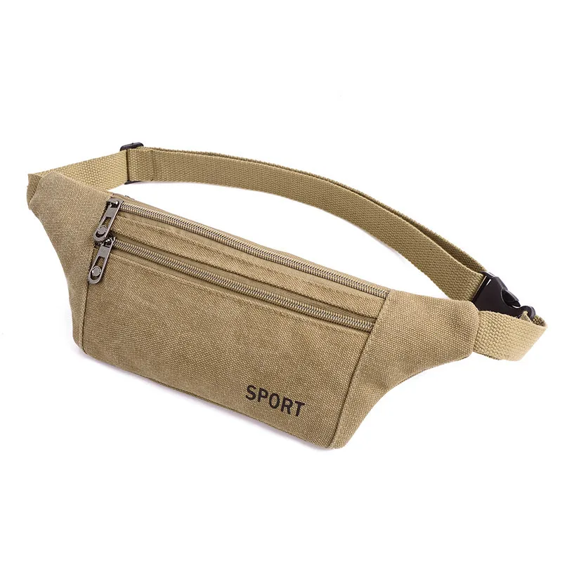 New Men Casual Canvas Waist Bags Male Multifunctional Shoulder Packs ...