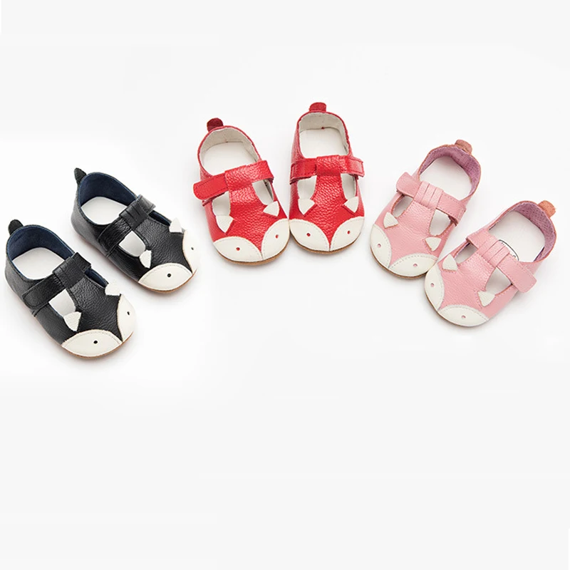 

Angelatracy 2019 New Arrival Soft Infant Genuine Cute Girl Leather Baby Shoe Non-slip Hollow Out Fox Toddler Sandals