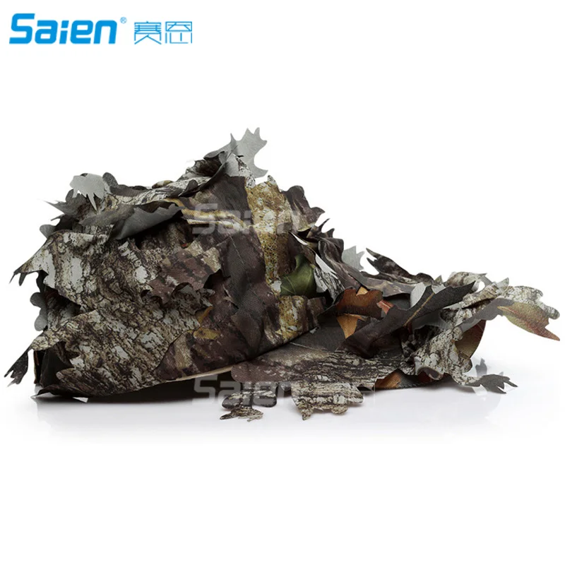 Camouflage 3D Leafy Bucket Hat Hunting Military Camo Cap Hunter Sniper Ghillie Bucket Hats Adjustable Jungle Bush Hat
