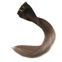 Full Shine Ombre Full Head font b Clip b font font b in b font Remy