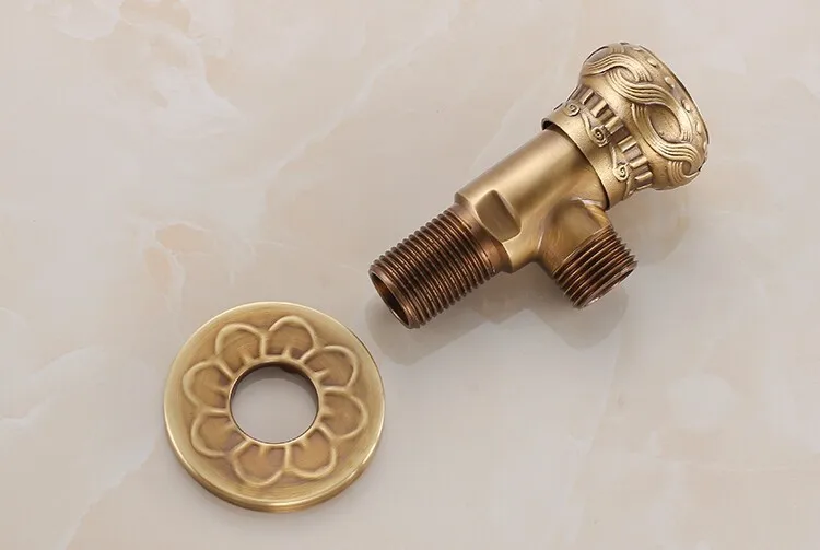 Высококачественный 1/" malex 1/2" Мужской Латунный Угловой запорный клапан для ванной комнаты, античный запорный клапан, заправочные клапаны для ванной части, HJ-0308F