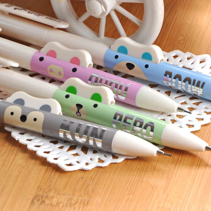 10pcs/lot Cute Cartoon Mechanical Pencil 0.7mm Auto Pencils Girls Kids