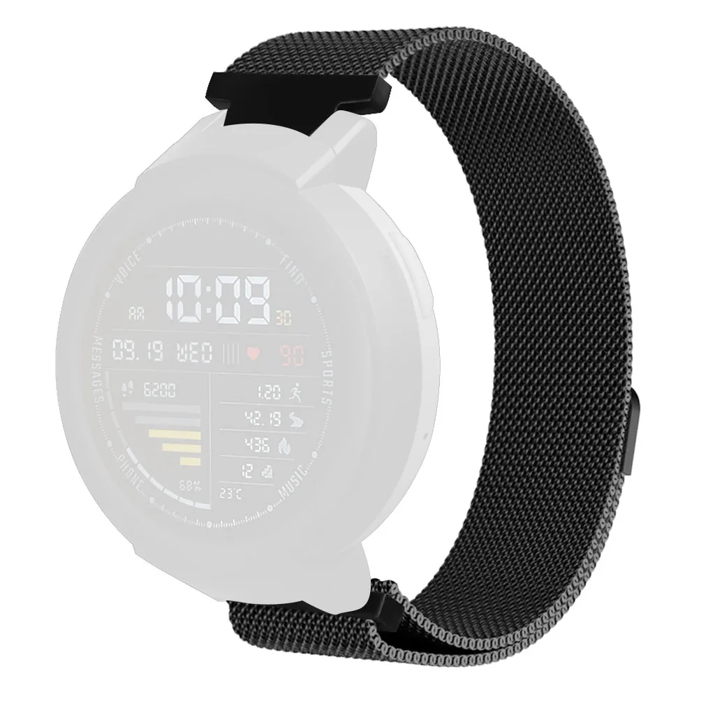 

Ouhaobin Band Metal Stainless Steel Bracelet Milanese Magnetic Loop Band for Xiaomi Huami Amazfit Verge Youth Watch A1808 604#2