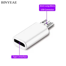 Usb type C к Micro USB адаптер 8 мм Длинный конвертер зарядный кабель Разъем для Blackview Oukitel Doogee Umi зарядное устройство USB-C кабель