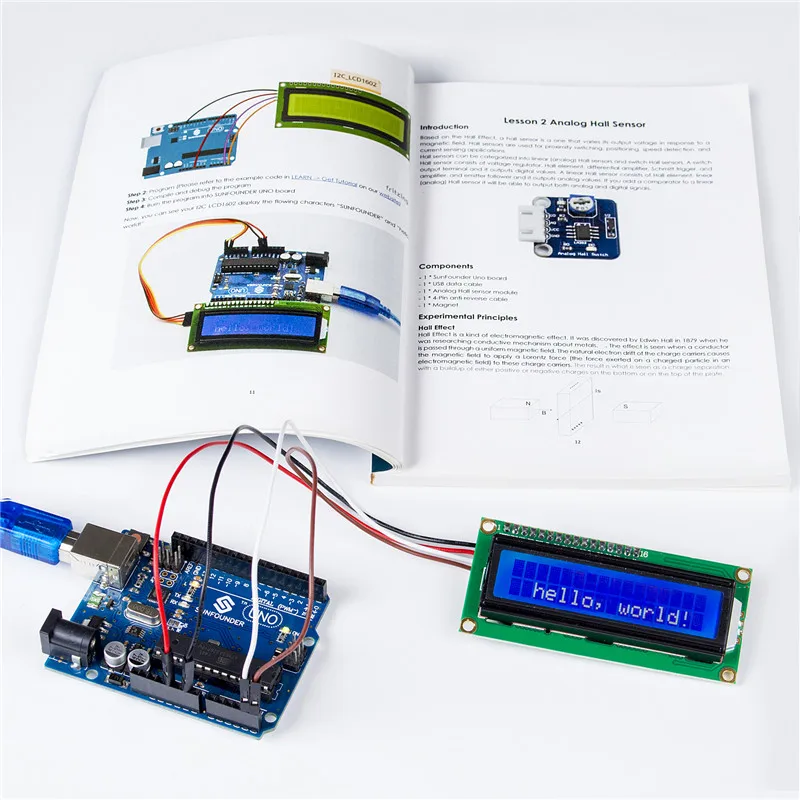 Комплект датчиков SunFounder Ultimate UNO R3 V2.0 для Arduino Mega2560 Mega328 Nano|kit kits|uno r3kit for arduino |