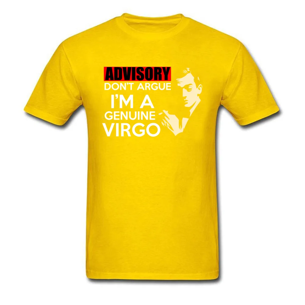 Funny IM A GENUINE VIRGO Short Sleeve Summer Fall Tops & Tees Discount Round Collar 100% Cotton Fabric Tops Shirt Mens T-Shirt IM A GENUINE VIRGO yellow