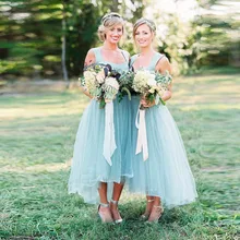 Свежее шикарное мятно-зеленое Тюлевое асимметричного кроя юбки для подружки невесты на свадьбу на молнии Стильная юбка-пачка для женщин на заказ