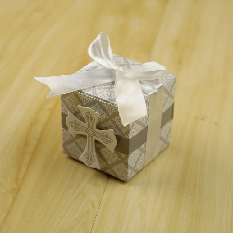 50/100 Pcs Love Heart Favor Ribbon Gift Box Candy Boxes Wedding Party Decor 