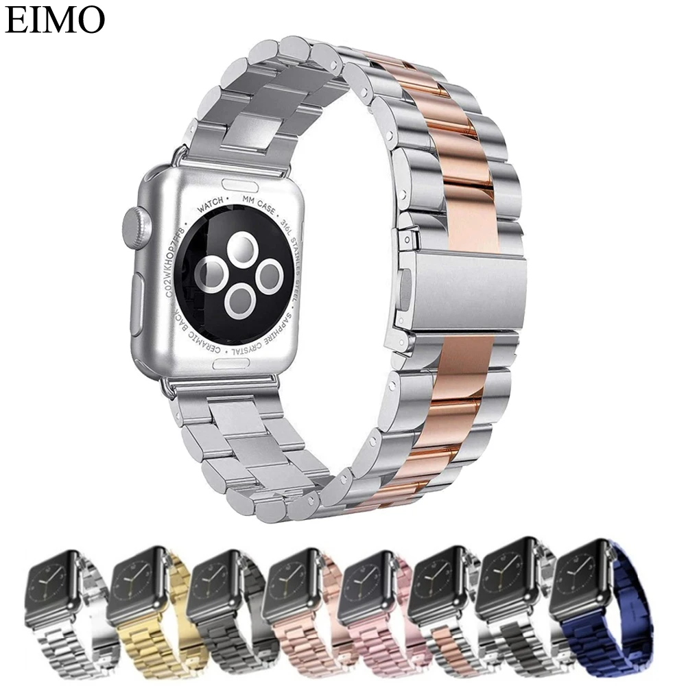 

EIMO Link bracelet Strap For Apple watch band 42mm 38mm iwatch series 3/2/1 Replacement Stainless steel Metal wrist Watchband