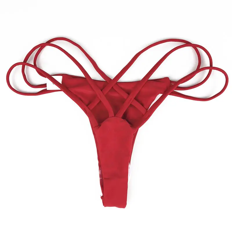 6 цветов, сексуальный бразильский купальник с дерзким низом, женские трусы, бикини, стринги, купальник, Классический крой, бикини, шорты для плавания - Цвет: Red
