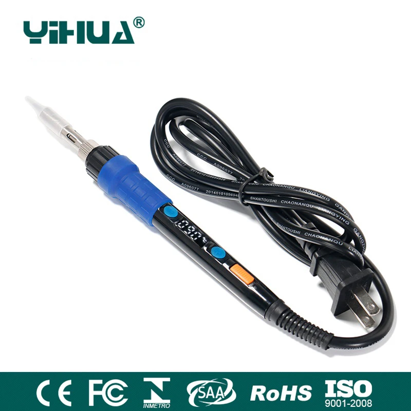 Goedkoop YIHUA 928D EU Plug Elektrische Soldeerbout Digitale Display ESD Constante Temperatuur Temperatuur Instelbare Soldeerbout