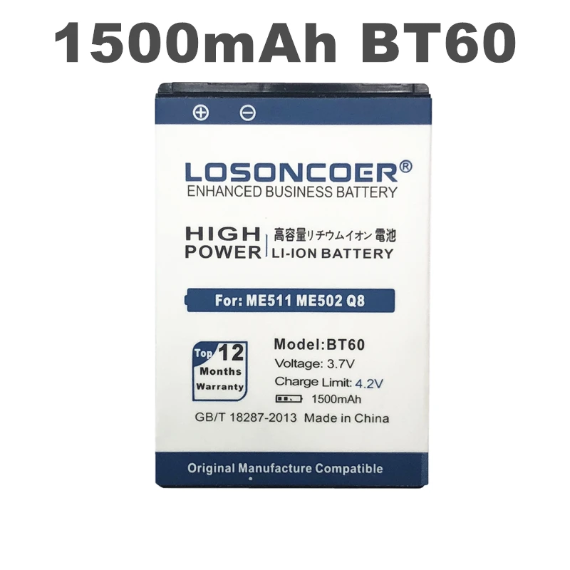 LOSONCOER 1500mAh BT60 Battery For Motorola A1210 A3000 Q8