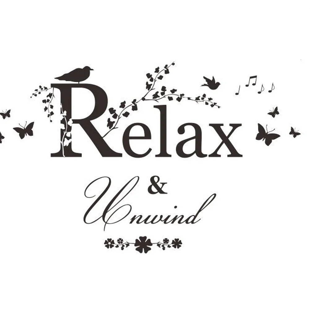 Download Relax Vinyl Wall Stickers English Letter Quote Relax ...