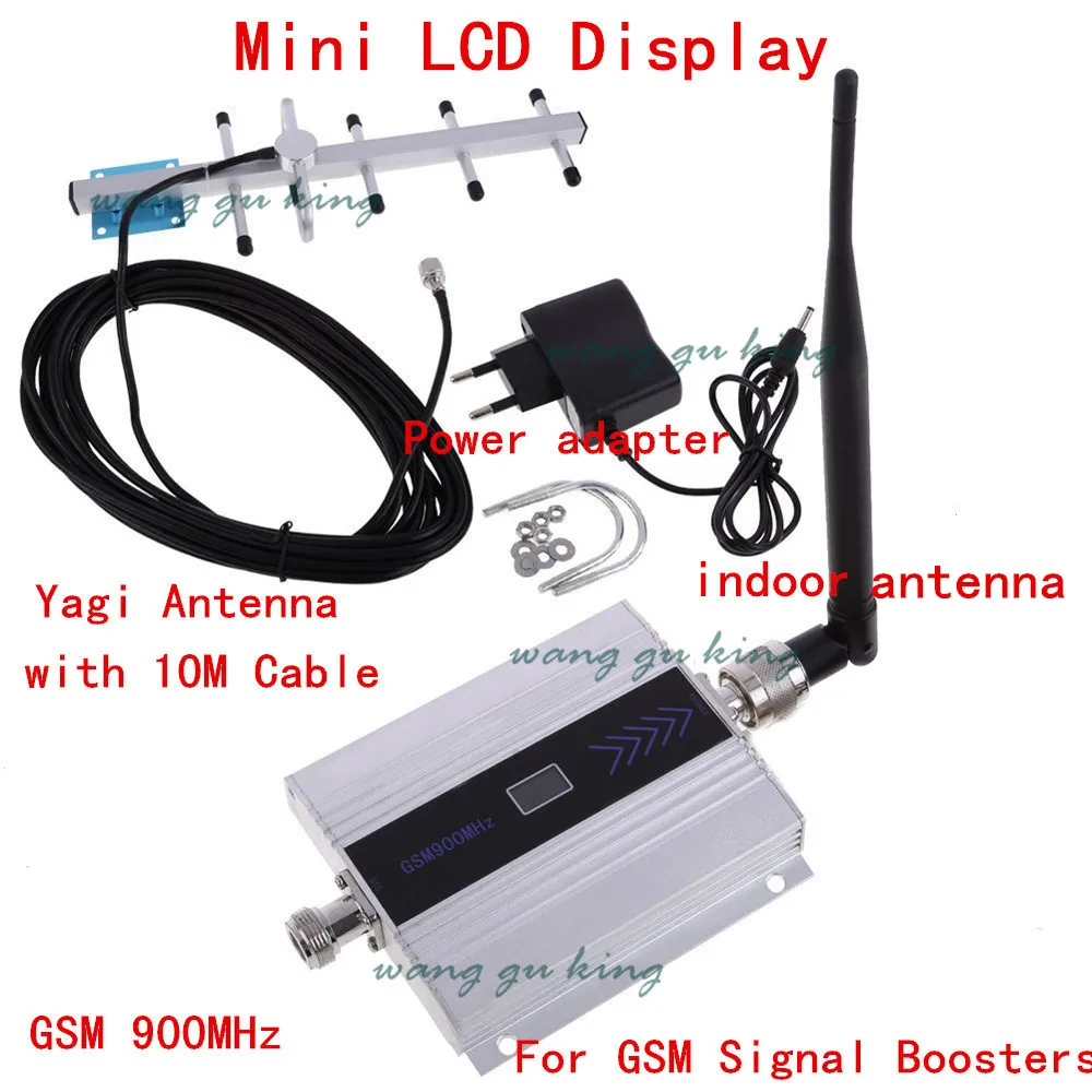 

GSM signal booster cell phone GSM signal repeater with LCD Display 900mhz signal amplifier with 13dbi Antenna yagi with Cable