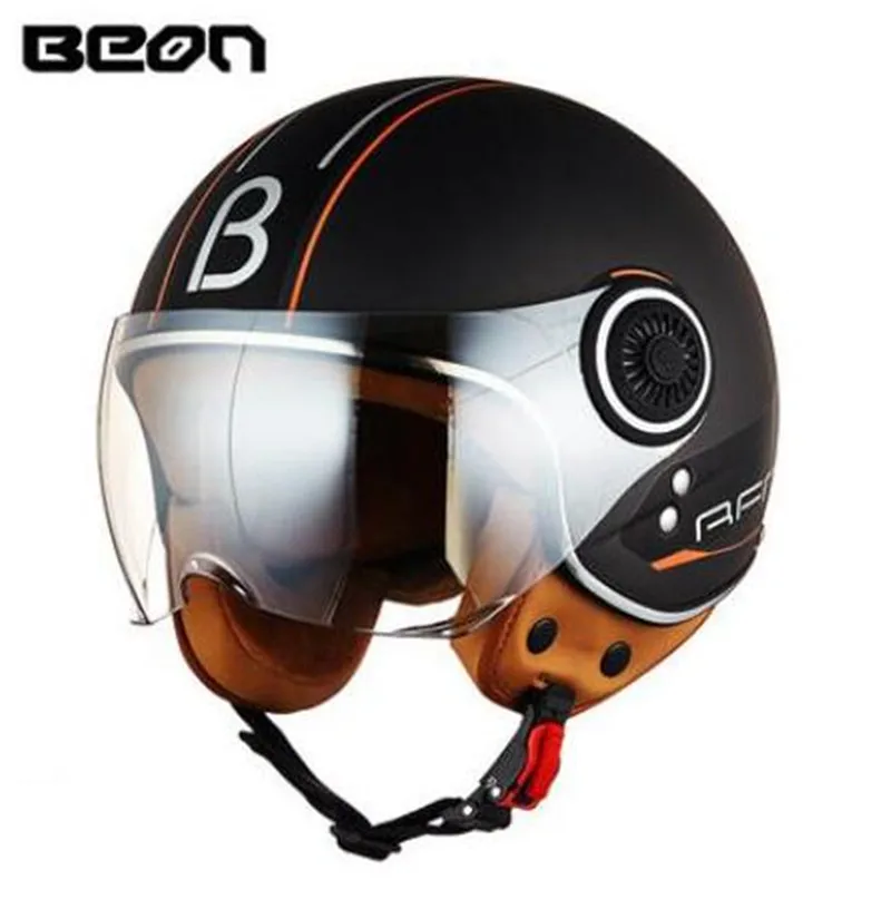 BEON мотоциклетный шлем Chopper 3/4 с открытым лицом винтажный мото Casco Capacete скутер