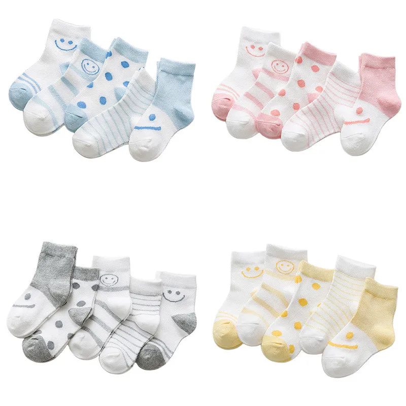 5 paare/los Baby Socken Set Kinder Socken Neugeborenen Cartoon Unisex Weiche Baumwolle Socken Kinder Socken Jungen Mädchen für 0- 2 jahre