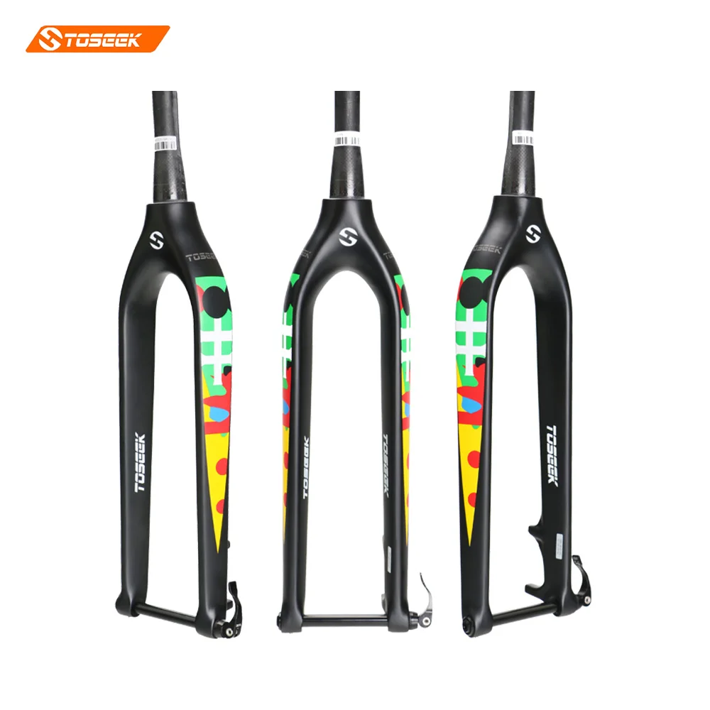 2016 NEW TOSEEK UD Matte Full Carbon Mountain Bicycle Fork 29 inch 100