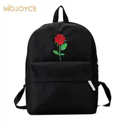 Мужской холщовый рюкзак с сердечками, милые женские рюкзаки с вышивкой розы для подростков, женские школьные сумки, Mochilas, рюкзаки для