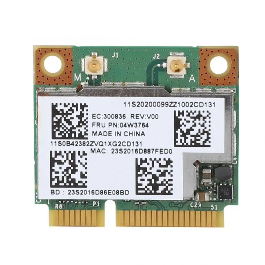 BCM943228HMB Двухдиапазонная 300 M Mini PCI-E сетевая карта для lenovo PC 04W3746 Двухчастотная сетевая карта