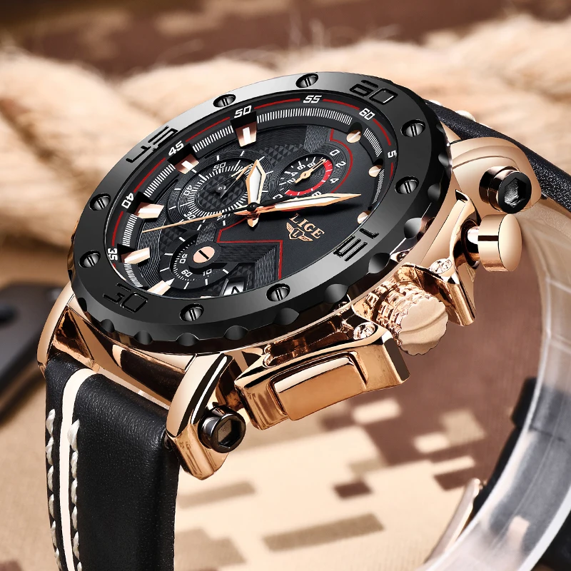 LIGE Large Dial Military Army Quartz LIGE9899 LIGE WATCH