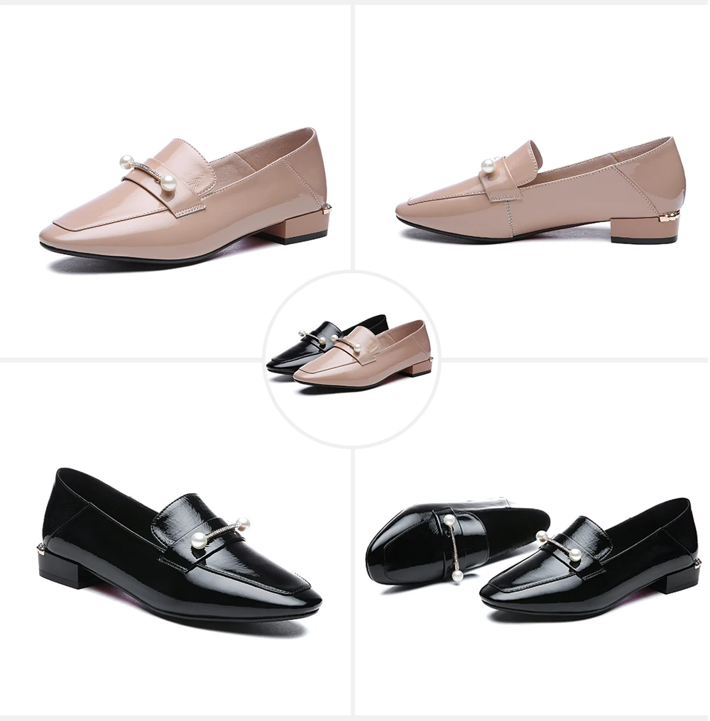JSI/Повседневные лоферы; женская обувь на плоской подошве; модные вечерние женские туфли из качественной лакированной кожи без шнуровки; пикантные туфли на плоской подошве с квадратным носком; JO64