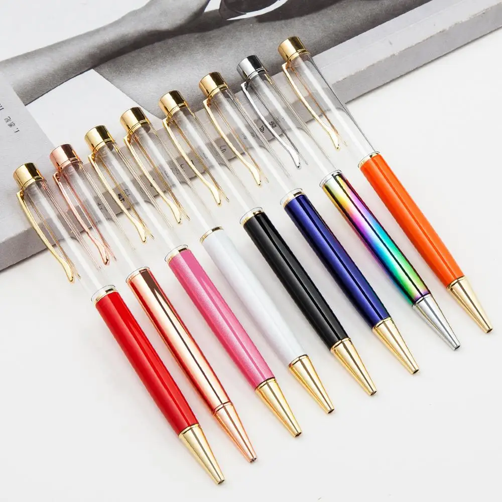 buy Creative Crystal Metal Ballpoint Pen Luxury Diamond Customized Logo Ball School Office Welding Novelty Cool DIY Writing Supply